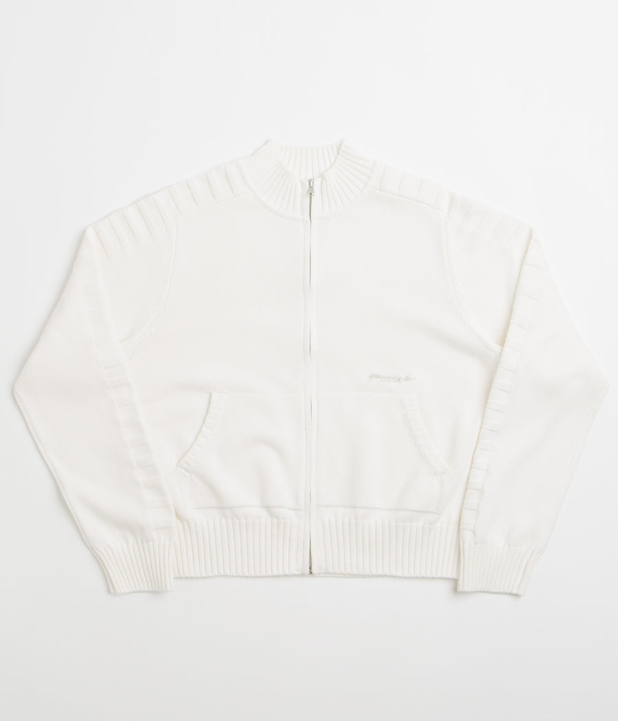 Yardsale Faldo Knitted Full-Zip Hoodie - Cream
