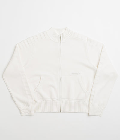 Yardsale Faldo Knitted Full-Zip Sweatshirt in Cream