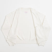 Yardsale Faldo Knitted Full-Zip Sweatshirt in Cream thumbnail