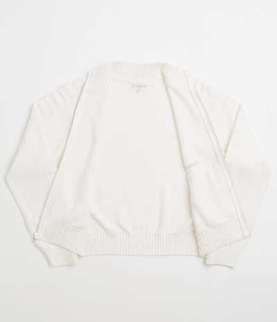 Yardsale Faldo Knitted Full-Zip Sweatshirt in Cream