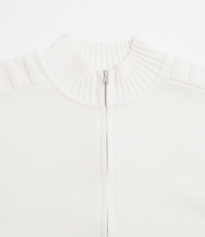 Yardsale Faldo Knitted Full-Zip Sweatshirt in Cream