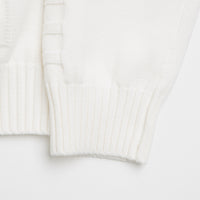Yardsale Faldo Knitted Full-Zip Sweatshirt in Cream thumbnail