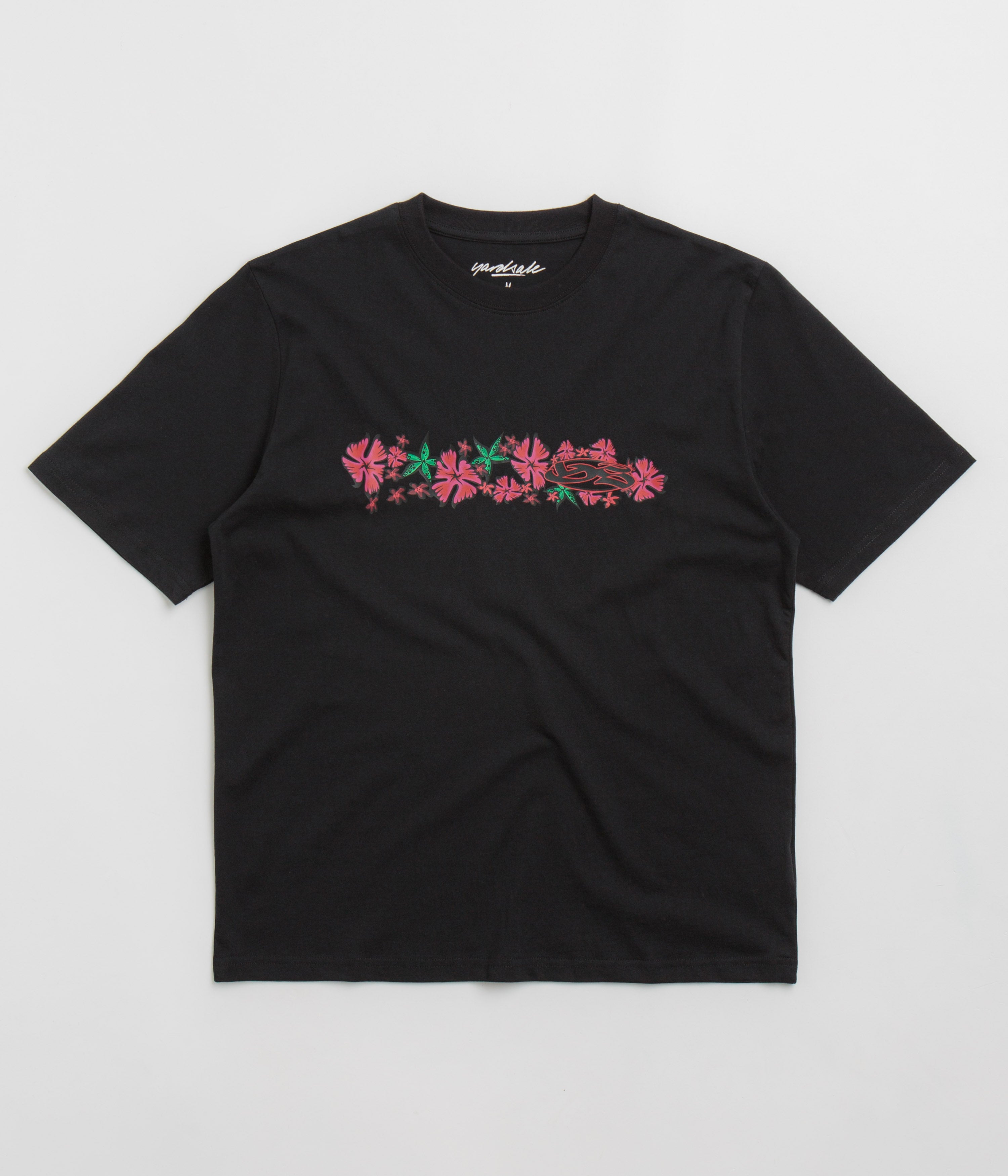 yardsale-flower-t-shirt-black-