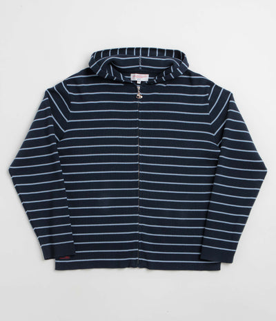 Yardsale French Knit Full Zip Hoodie in Navy and Blue