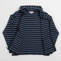 Yardsale French Knit Full Zip Hoodie in Navy and Blue thumbnail