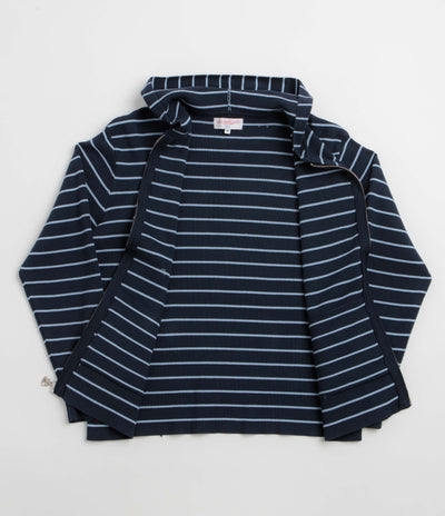 Yardsale French Knit Full Zip Hoodie in Navy and Blue