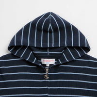 Yardsale French Knit Full Zip Hoodie in Navy and Blue thumbnail