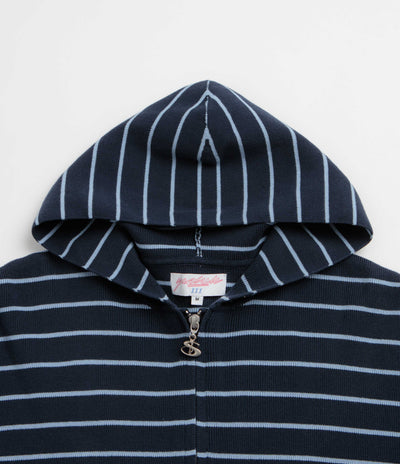 Yardsale French Knit Full Zip Hoodie in Navy and Blue