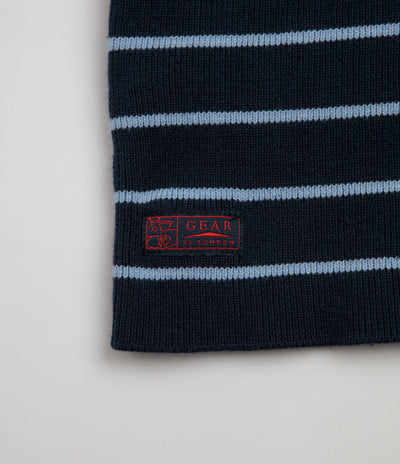 Yardsale French Knit Full Zip Hoodie in Navy and Blue