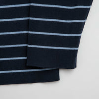 Yardsale French Knit Full Zip Hoodie in Navy and Blue thumbnail
