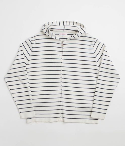Yardsale French Knit Full Zip Hoodie - White / Navy