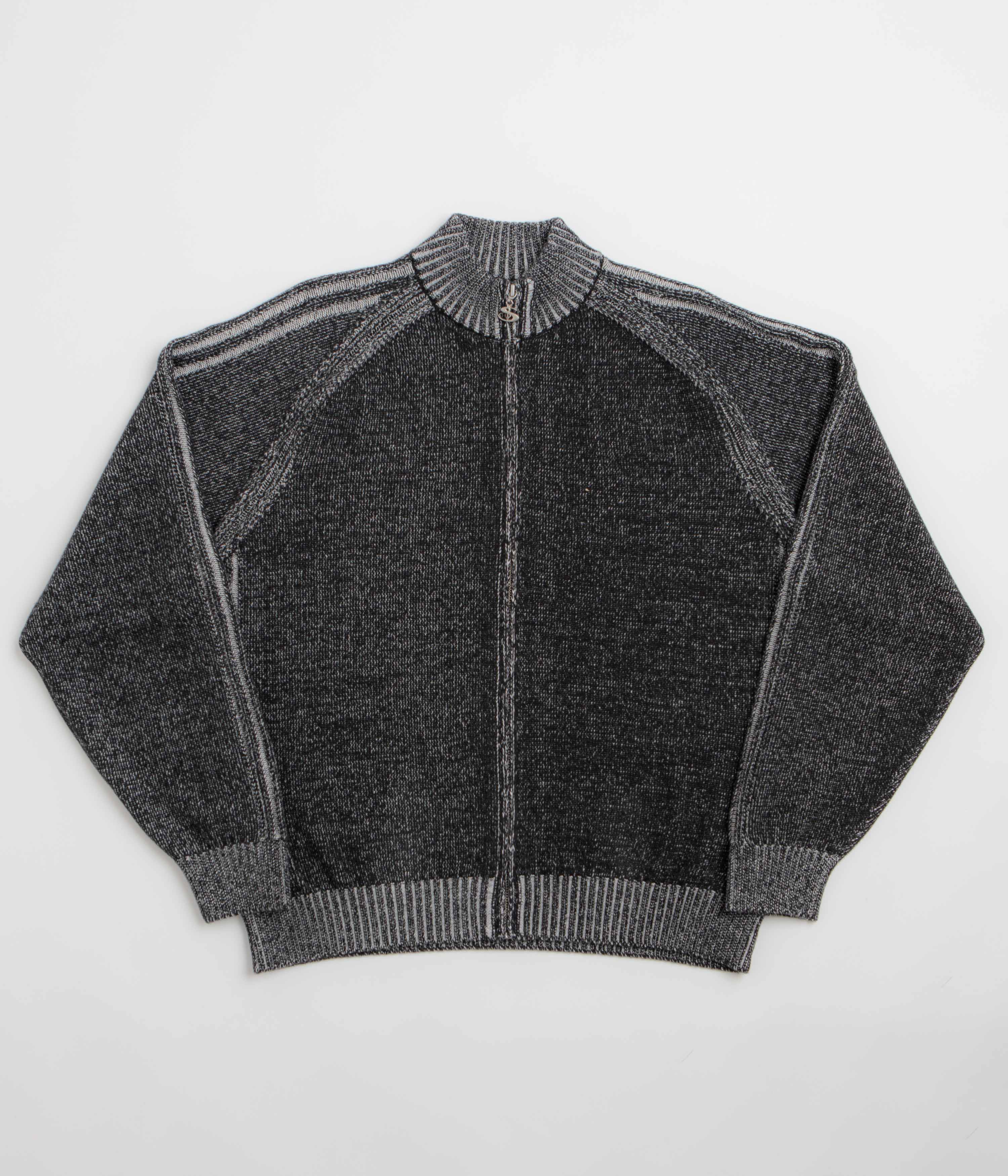 Yardsale Heathered Phantasy Full Zip Sweatshirt - Black / Stone