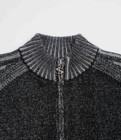 Yardsale Heathered Phantasy Full Zip Sweatshirt - Black / Stone
