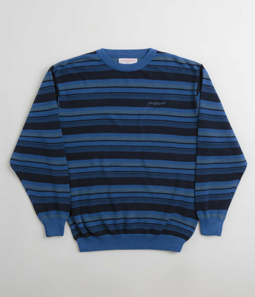 Yardsale Mirage Knit Sweatshirt - Purple / Navy