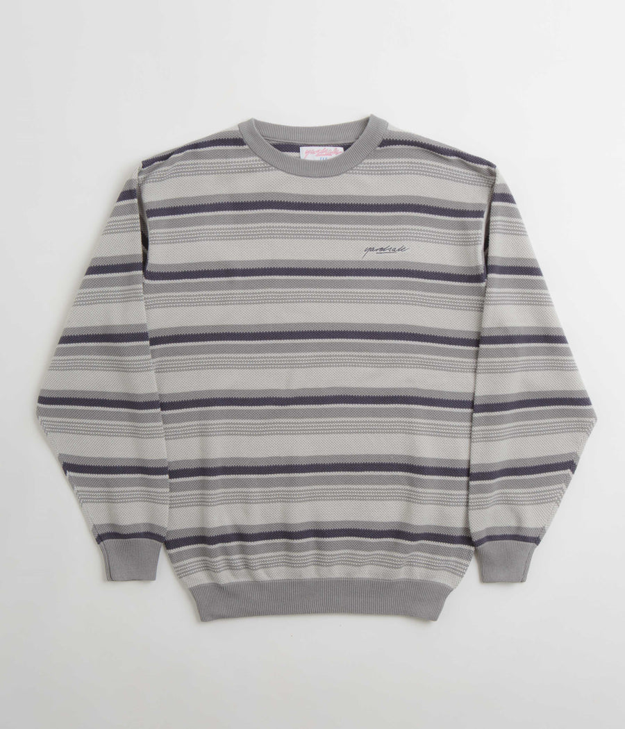 Yardsale Mirage Knit Sweatshirt - White / Grey / Black