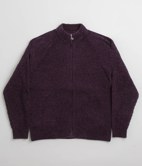 Yardsale Phantasy Chenille Full Zip Sweatshirt - Purple | Flatspot