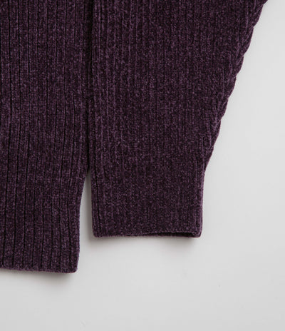 Yardsale Phantasy Chenille Full Zip Sweatshirt - Purple