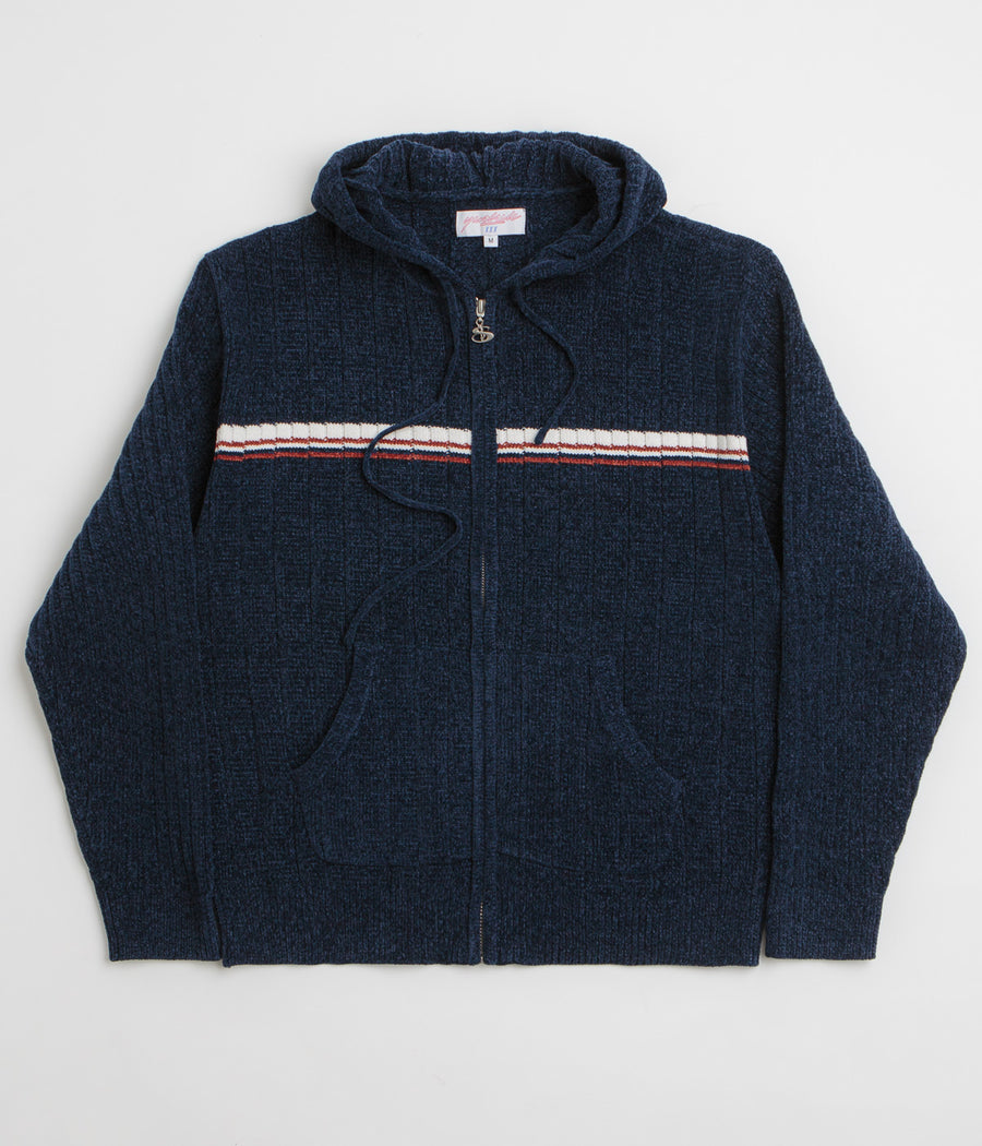 Yardsale Phantasy Chenille Hoodie in Navy