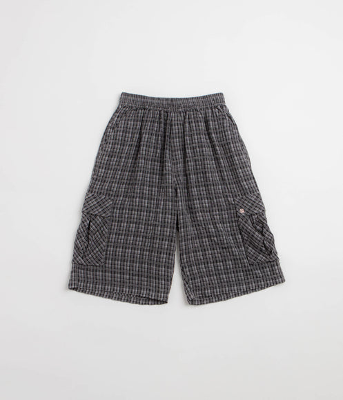 Yardsale Plaid Cargo Shorts - Black / Grey