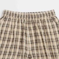 Yardsale Plaid Cargo Shorts in Cream and Black thumbnail