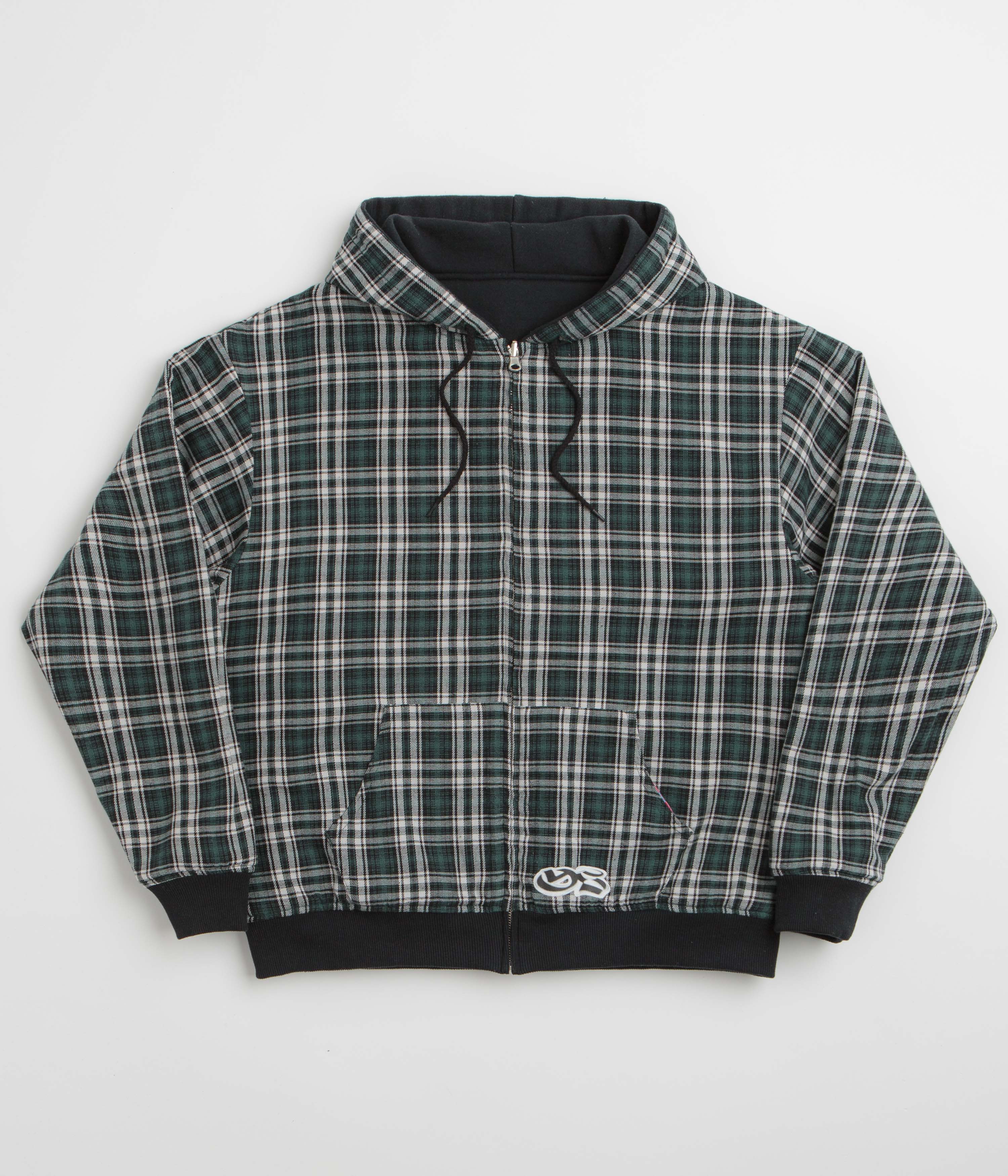 Yardsale Reversible Flannel Hoodie - Green