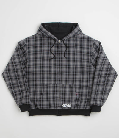 Yardsale Reversible Flannel Hoodie - Grey
