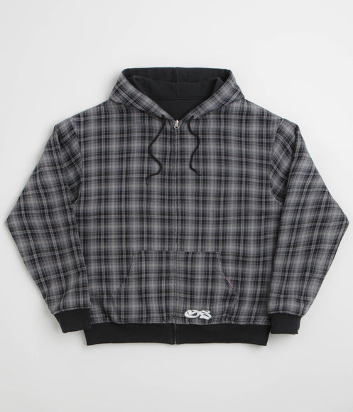 Yardsale Reversible Flannel Hoodie - Grey