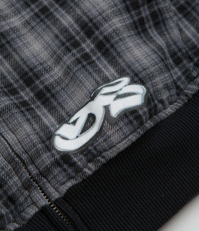 Yardsale Reversible Flannel Hoodie - Grey