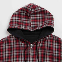 Yardsale Reversible Flannel Hoodie - Red / Black thumbnail