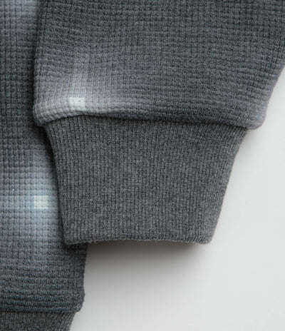 Yardsale Reversible Thermal Hoodie in Black and Charcoal