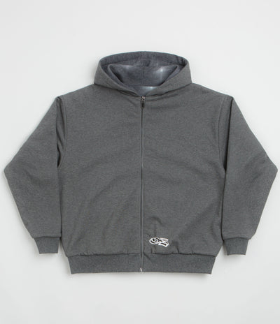Yardsale Reversible Thermal Hoodie in Black and Charcoal