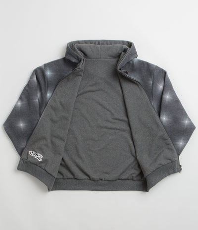 Yardsale Reversible Thermal Hoodie in Black and Charcoal
