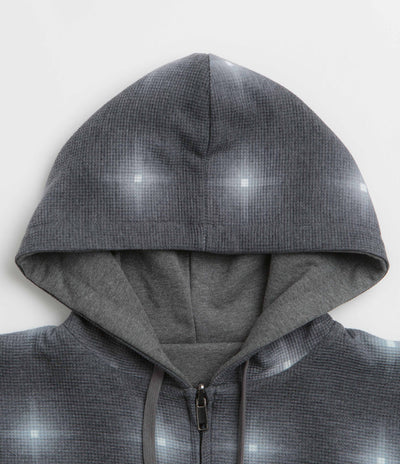 Yardsale Reversible Thermal Hoodie in Black and Charcoal