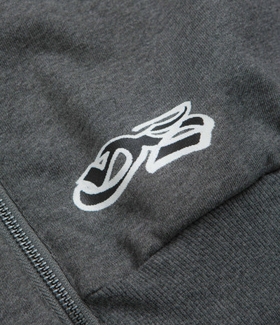 Yardsale Reversible Thermal Hoodie in Black and Charcoal
