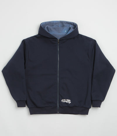 Yardsale Reversible Thermal Hoodie in Navy and Navy