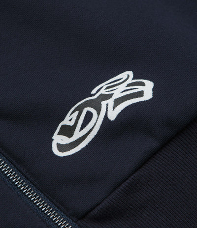 Yardsale Reversible Thermal Hoodie in Navy and Navy