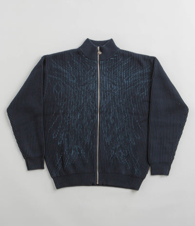 Yardsale Ripper Knit Zip Sweatshirt - Navy