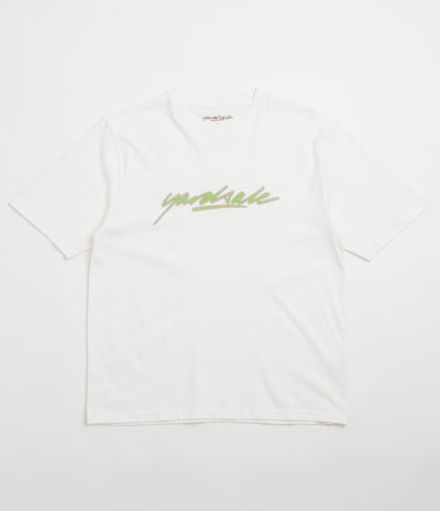 Yardsale Script T-Shirt - White / Purple