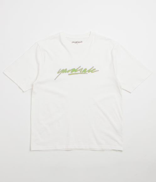 Yardsale Script T-Shirt - White / Purple