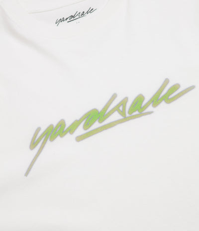 Yardsale Script T-Shirt - White / Purple