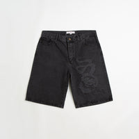 Yardsale Snake Denim Shorts - Black thumbnail