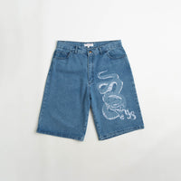 Yardsale Snake Denim Shorts - Denim thumbnail