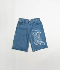 Yardsale Snake Denim Shorts - Denim