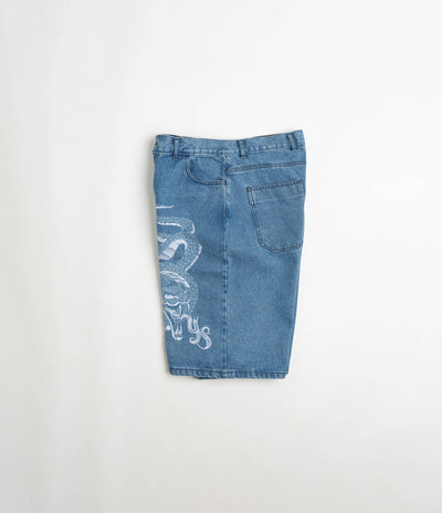 Yardsale Snake Denim Shorts - Denim