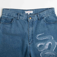 Yardsale Snake Denim Shorts - Denim thumbnail