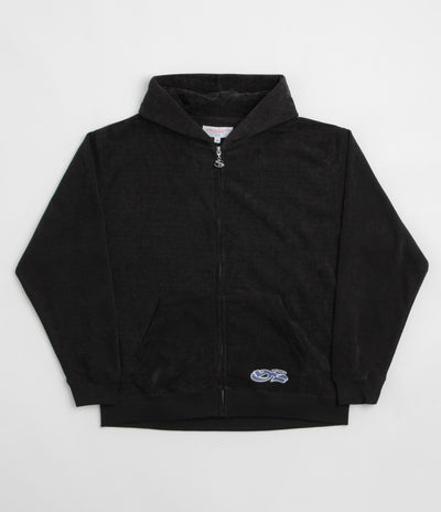 Yardsale Sprayed Waffle Full Zip Hoodie - Black