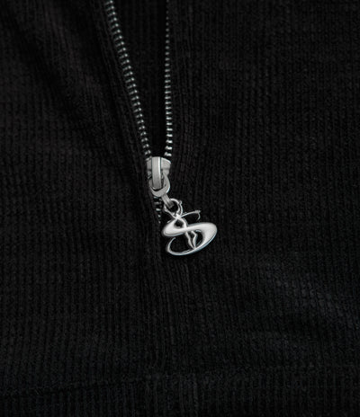 Yardsale Sprayed Waffle Full Zip Hoodie - Black