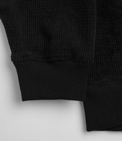 Yardsale Sprayed Waffle Full Zip Hoodie - Black