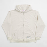 Yardsale Sprayed Waffle Full Zip Hoodie - Cream thumbnail
