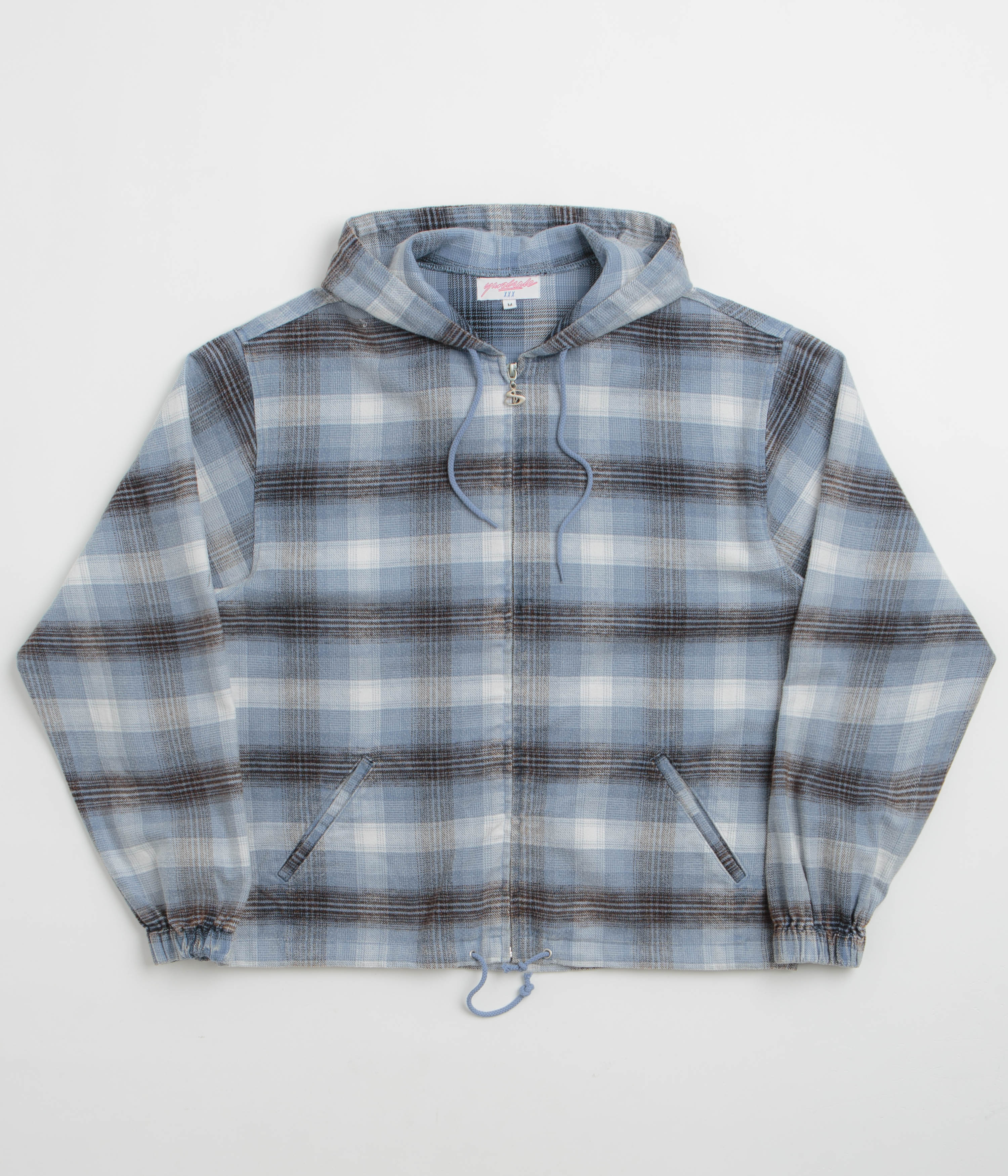 Yardsale Tartan Full-Zip Hoodie - Blue